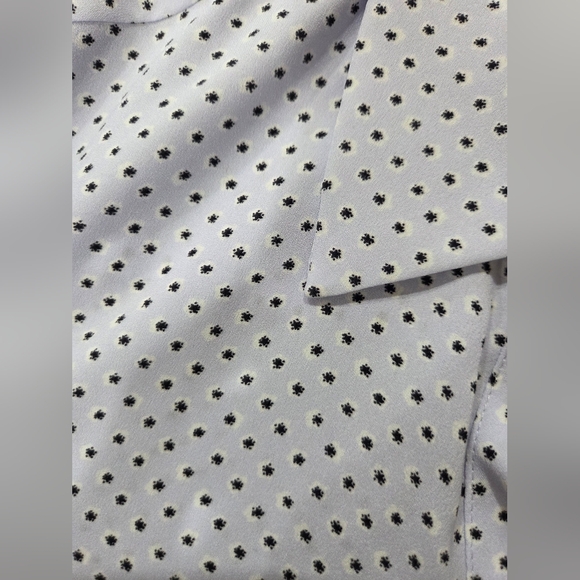 Ann Taylor Light Purple With Black Dot Print Blouse - Size XL - Picture 4 of 5